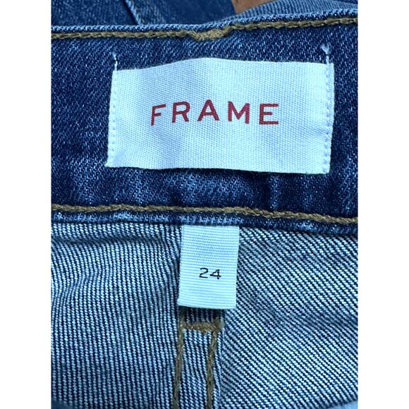 Frame Heritage Le Sylvie Slender Straight Blue Jeans 24 Beautiful Condition - Picture 8 of 10